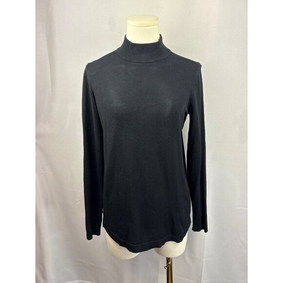 Charter Club Black Turtleneck Sweater Small Rayon & Nylon Womens - Picture 1 of 4